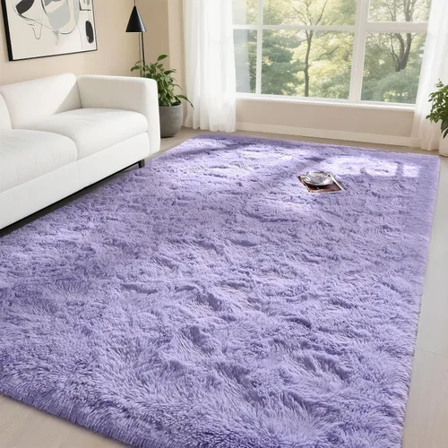 Vista 38 de DweIke Alfombras de pasillo beige esponjosas para dormitorio, 2 x 6 pies, alfombra larga de felpa suave para niñas y niños, antideslizante y lavable
