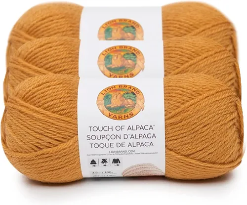 Vista 32 de Lion Brand Yarn Hilo Touch of Alpaca (1 madeja), color negro