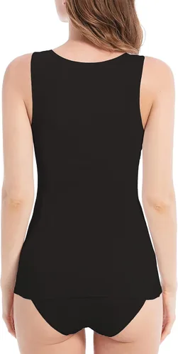 Vista 4 de Comfneat Paquete de 4 camisetas básicas de algodón para mujer, estilo casual, cómodas, ropa