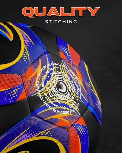 Vista 4 de American Challenge Kreis Balón de fútbol – Balón de fútbol profesional para campos de césped – Pelotas de fútbol duraderas cosidas a máquina de TPU