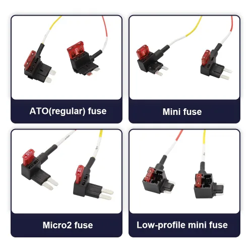 Vista 3 de FITCAMX Kit de cable de caja de fusibles, 4 en 1 ATO (regular), Mini, Micro, Mini de perfil bajo, 2 piezas cada uno