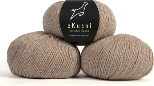 Vista 119 de 100% Hilo de Alpaca Baby para Tejer y Ganchillo - 1 Cono de Hilo Premium DK - Ligero, Hipoalergénico y Térmico Hecho en Perú - Ideal para Proyectos