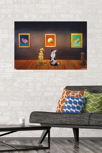 Vista 24 de Trends International Lucia Heffernan Art - Póster de pared de museo del perro, 22.375 x 34 pulgadas, versión enmarcada en negro Versión con marco