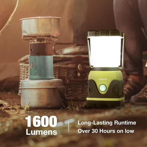 Vista 3 de Lepro Linterna LED de camping recargable de 1300 lúmenes, 4 modos de luz, banco de energía de 3600 mAh, IPX4 impermeable, linterna perfecta
