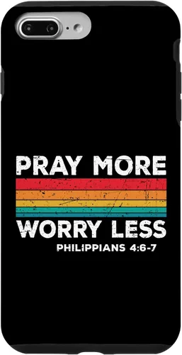 Vista 12 de iPhone 16 Faith Christians God Jesus Pray more worry less Case