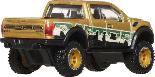 Vista 5 de Hot Wheels Premium Car Culture Off Road 1:64 Escala fundida a presión 2017 Ford F-150 Raptor Vehículo con neumáticos reales Riders y cuerpo