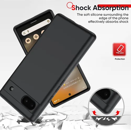 Vista 5 de LeYi Funda para Google Pixel 6A, Funda para Google Pixel 6A [6.1"] con Paquete de 2 Protectores de Pantalla de Vidrio Templado, Funda de Silicona