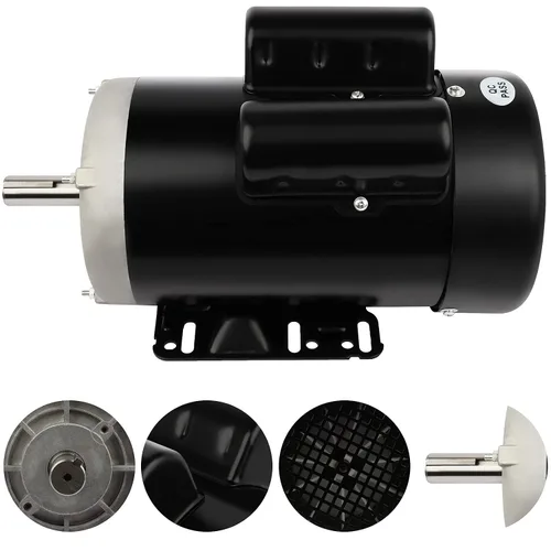 Vista 5 de Motor eléctrico 3HP, motor de servicio agrícola de 3450 rpm, motor monofásico, marco 145T, 230V, 7/8 pulgadas, diámetro del eje, 2.25 pulgadas