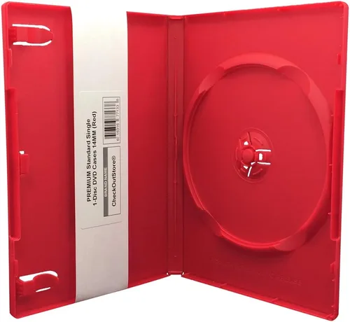 Vista 14 de CheckOutStore Premium - Estuche para 1 disco único estándar de DVD de 14 mm, Negro, 6