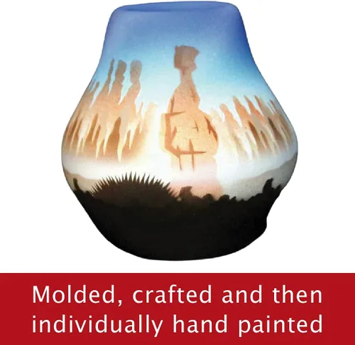 Vista 3 de Authentic Cedar Mesa Pottery - Indian Hand Painted Bryce Canyon Mini Pot