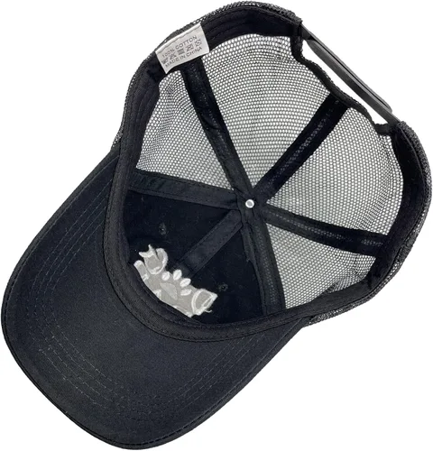 Vista 6 de Waldeal Gorra de béisbol ajustable con bordado de Papa Bear para hombre, Retro Trucker - Negro