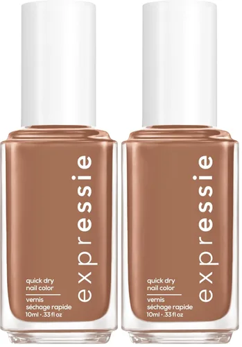 Vista 9 de essie Expressie - Esmalte de uñas marrón de secado rápido, Power Moves, vegano, Never Skip A Beat, 0.33 onzas líquidas