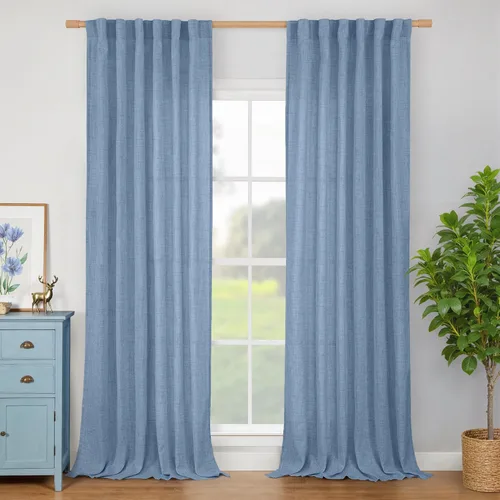 Vista 68 de BGment Cortinas cortas de lino marfil de 36 pulgadas de largo para ventanas de cocina, pequeñas cortinas texturizadas rústicas para café sobre