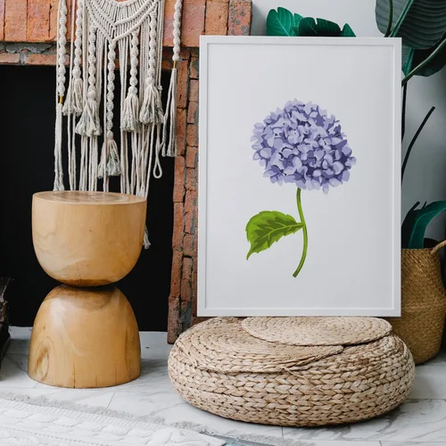 Vista 7 de FINGERINSPIRE Plantilla de pintura con patrón de hortensias en capas, plantilla de dibujo de flores de hortensias de 8.3 x 11.7 pulgadas, plantilla