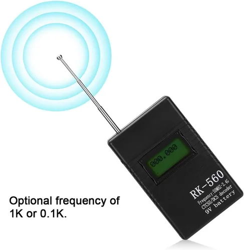 Vista 3 de Contador de frecuencia portátil, RK560 preciso 50 MHz-2.4 GHz, contador de frecuencia, prueba de radiofrecuencia portátil, para radio de dos vías