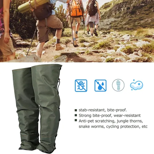 Vista 8 de Sonew Polaina de pierna de protección para mascotas, leggings a prueba de serpientes para senderismo al aire libre y camping