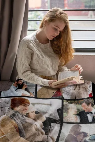 Vista 3 de Novgarden Manta personalizada con foto para novia/novio, "I LOVE You" personalizada de Navidad para pareja, mantas de franela con fotos