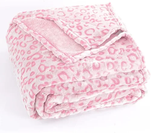 Vista 12 de PLEASANT BOULEVARD Manta de Vellón con Estampado de Leopardo, Colcha de Microfibra de Felpa Premium Liviana Acogedora y Cálida para Sofá, Diván
