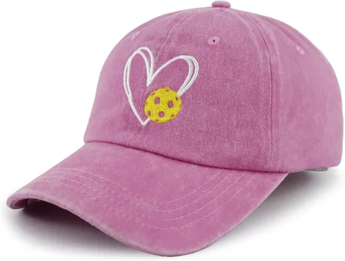 Vista 2 de Gorra de béisbol de pickleball para hombres y mujeres, divertida gorra de algodón bordada ajustable para deportes al aire libre