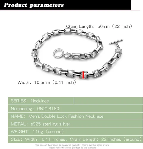 Vista 3 de Dankadi Collar de cadena de eslabones Rolo de plata de ley 925 para hombre, cadena cubana gruesa de 18, 20, 22, 24, 26, 28, 30 pulgadas, regalo