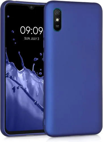 Vista 8 de kwmobile Funda compatible con Xiaomi Redmi 9A / 9AT - Funda protectora de silicona TPU suave y delgada - Negro mate