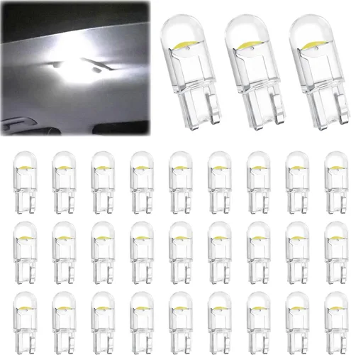 Vista 11 de ecocstm 30 bombillas LED 194 para automóvil, 168 2825 W5W T10 bombilla LED (azul)