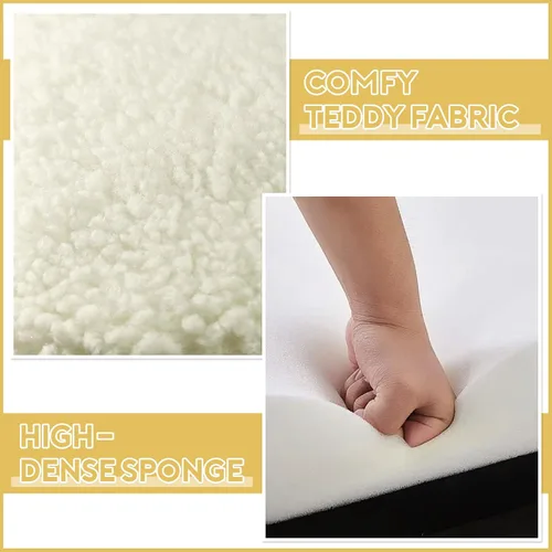 Vista 6 de JEEOHEY Silla giratoria con diseño de barril para sofá, moderna tela de peluche, silla giratoria de 360 grados, silla pequeña para guardería, sala