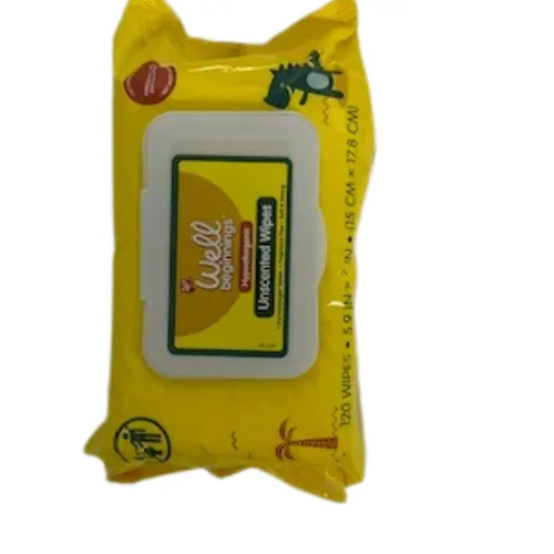 Vista 4 de Paquete de 5 toallitas hipoalergénicas sin perfume probadas por dermatólogos, sin fragancia, suaves y fuertes, 120 toallitas