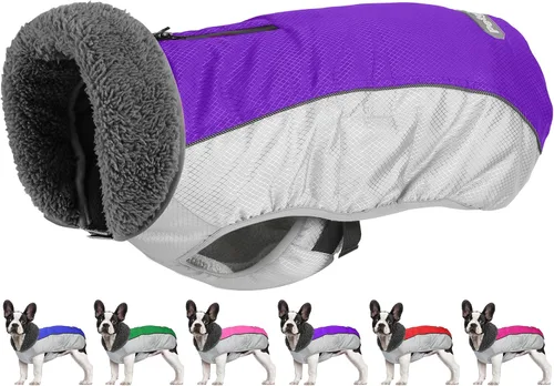 Vista 8 de Petglad Abrigo para perro, impermeable Ripstop, chaqueta de invierno para perros con agujero para correa, suéter de nieve reflectante ajustable