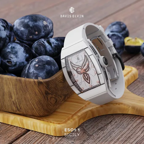 Vista 4 de DAVIS ELVIN - Elegante reloj de mariposa Daviselvinwatch para mujer estilo barril de vino con movimiento de cuarzo impermeable para mujer combina