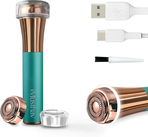 Vista 11 de Depilación facial para mujeres, removedor de vello facial eléctrico sin dolor e impecable, afeitadora facial y recortadora para labio superior