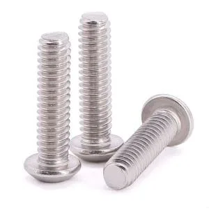 Vista 8 de 10-32 x 1" (50 PCS) Tornillos de cabeza de botón, acero inoxidable 304 (18-8), rosca completa, rosca fina UNF, ASME/ANSI B18.3-11
