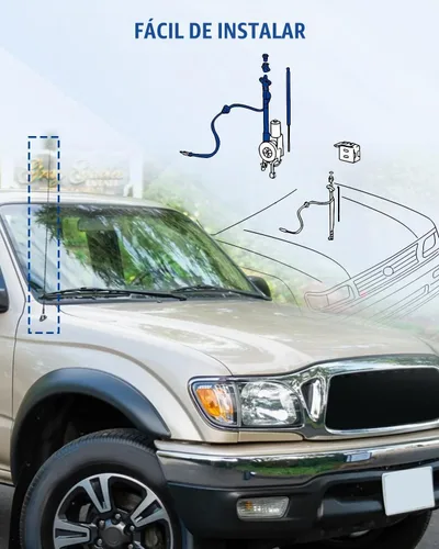 Vista 5 de ANODZU Conjunto de antena manual apto para Toyota Tacoma 1995-2004, contiene base de antena 86300-04050, tuerca de antena superior 86396-04010