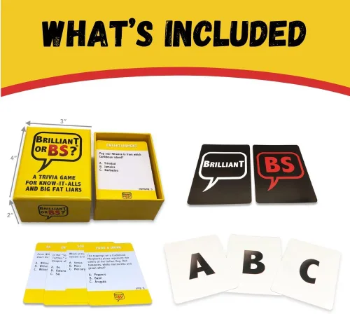 Vista 2 de Brilliant or BS? Un juego de trivia para conocerlo todos y grandes mentirosos gordos Divertido juego de trivia para amigos y familiares 4-6