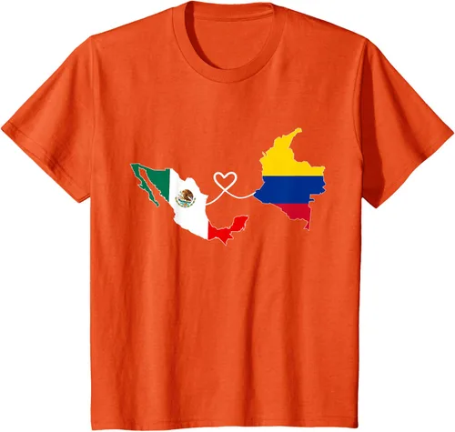 Vista 31 de Camiseta Half Colombian Half Mexican Flag Map DNA Mexico Colombia