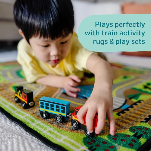 Vista 7 de Melissa & Doug – Tren de madera, vagones de tren