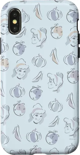 Vista 5 de Disney Carcasa para iPhone 17, diseño de acuarela de Cenicienta, color azul