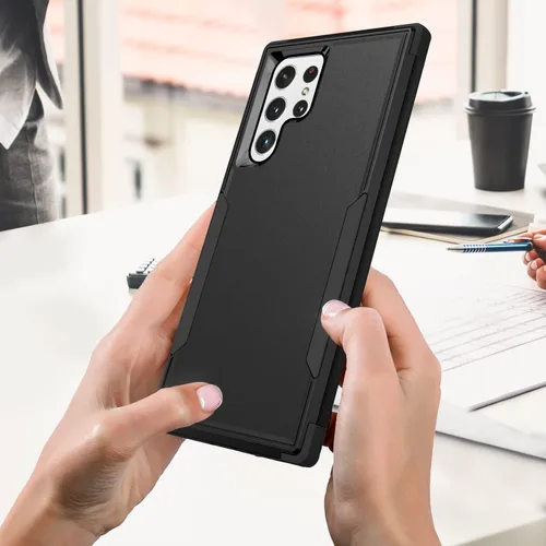 Vista 3 de Compatible con [funda Samsung Galaxy S23 Ultra SM-S918U], funda resistente con [ a prueba de golpes] fundas protectoras para Galaxy S23 Ultra