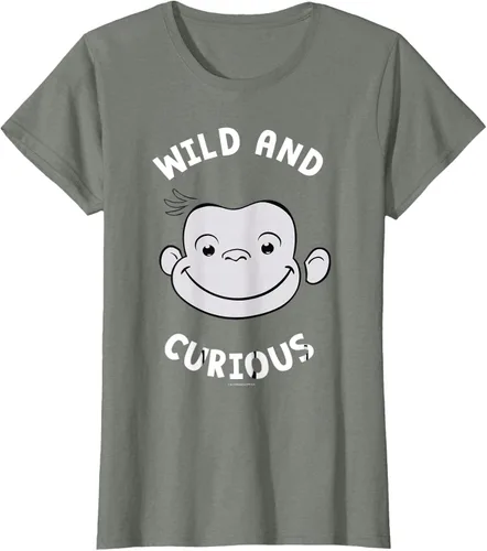 Vista 18 de Curious George Camiseta Big Face Wild and Curious Negro