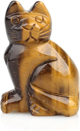 Vista 6 de Estatua grande de obsidiana negra de 2.0 pulgadas para gato, Feng Shui, manualidades, tallado, tallado, curación, reiki (obsidiana negra)