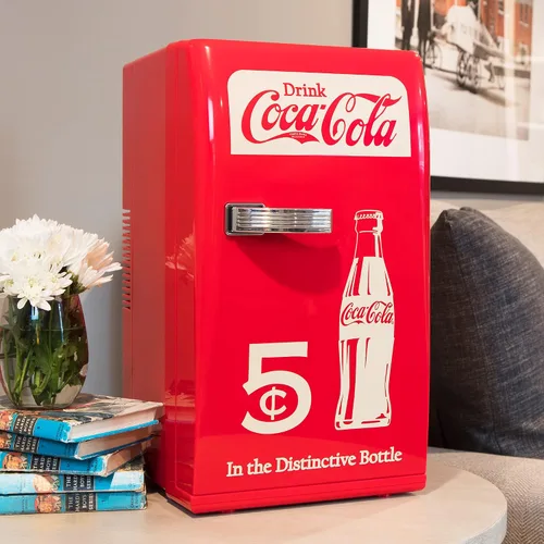 Vista 2 de Coca Cola Koolatron, refrigerador retro, Rojo