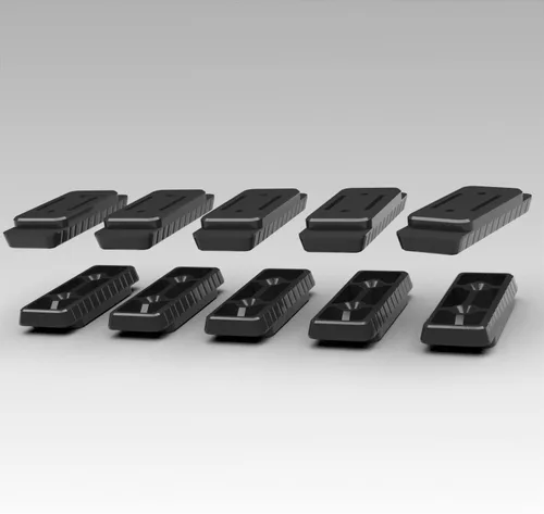 Vista 3 de NyVoozy Sistema de montaje de 20 piezas, pies de montaje para el sistema Milwaukee Packout (negro)
