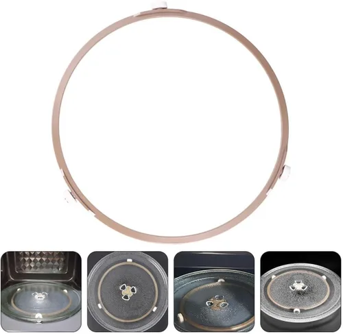Vista 8 de Anillo giratorio de vidrio para microondas, compatible con la mayoría de microondas, rodillo de soporte resistente para uso en cocina, diámetro