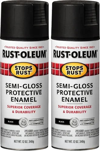 Vista 118 de Rust-Oleum 7776830 - Pintura en aerosol para prevención del óxido, 12 onzas, negro plano
