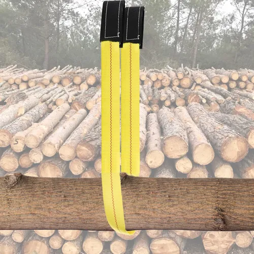Vista 6 de TOPZEA Paquete de 2 correas de elevación de 20 pies x 2 pulgadas, correa de remolque de grúa de nailon resistente con bucle de extremo, correas