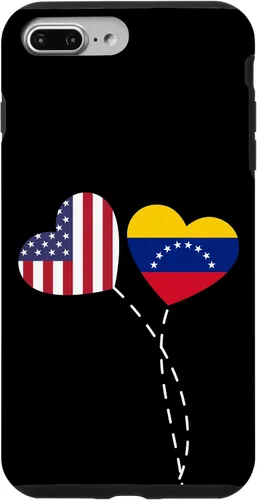 Vista 12 de Funda para iPhone 13 Pro Max Loving Venezuela USA Flag Heart Venezuelan Americans Love Case