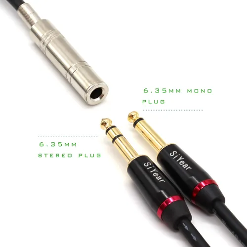 Vista 4 de Cable adaptador hembra de 0.250 in 1/4 pulgadas a XLR hembra, cable de interconexión TS/TRS a XLR de 3 pines (5 pies-4.9 ft)