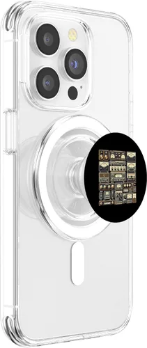 Vista 3 de Setup Vintage Audio HiFi Sound System Mixed Media Collage PopSockets MagSafe PopGrip for iPhone