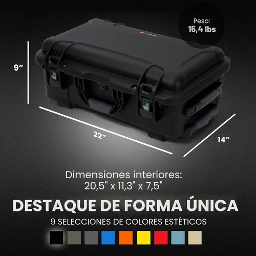 Vista 6 de Nanuk 935 - Maletín rígido impermeable con ruedas vacío Negro