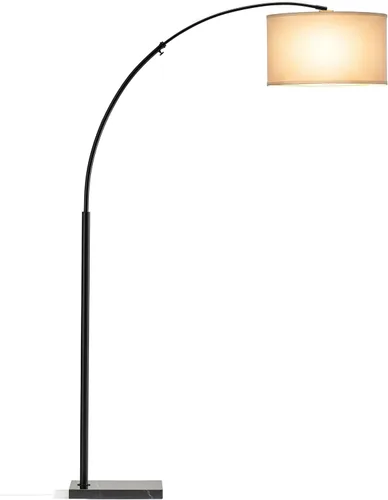 Vista 11 de Brightech Logan Lámpara de Pie de Arco, Lámpara de Pie Brillante para Salas de Estar, Oficinas y Dormitorios, Decoración Moderna de Sala de Estar